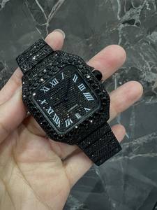 Relojes de Calendario Mecánicos de Diamantes Mosan Cuadrados de Moda Personalizados al por Mayor - Product Image 3