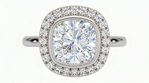 <b>Cushion</b> Cut Diamond Engagement <b>Ring</b> for Women Classic Lab Grown Diamond - Product Image 1