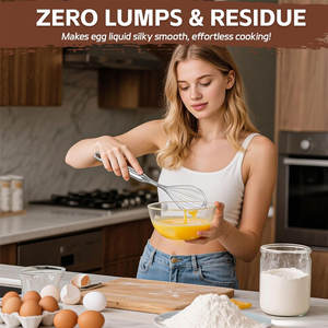 Fouet de cuisine en acier inoxydable durable, faible MOQ, stock disponible, multi-usages, fouet personnalisé sur mesure - Product Image 5