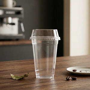 QUANG QUAN Single Wall Disposable Transparent PP Coffee <b>Cups</b> 500ml/700ml Capacity 95mm Diameter <b>Cold</b> Takeaway - Product Image 3
