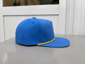 Casquette Snapback fabriquée au Vietnam avec cordon, logo personnalisé, 5 panneaux, structure souple, idéale pour les activités de plein air comme le camping et la pêche - Product Image 3