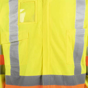 Veste de sécurité haute visibilité multi-usage noire et verte pour ingénieurs, avec bandes réfléchissantes – Vente en gros - Product Image 3