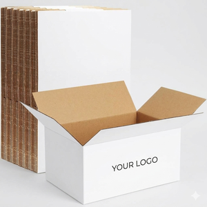 Boîtes en carton ondulé personnalisées de 2 mm d'épaisseur, matériaux recyclés, impression flexographique, emballage d'expédition pour le commerce électronique, carton d'expédition - Product Image 2