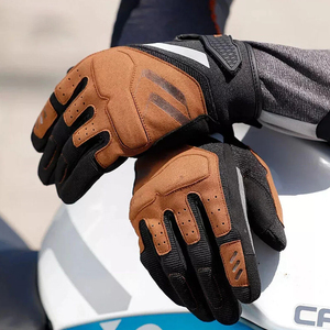 Full <b>Finger</b> Fitness Gloves Unisex Leather Breathable Non Slip Adjustable Wrist <b>Strap</b> Gym Training Weight Lifting - Product Image 4