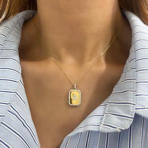 Colgante Minimalista de Lujo con Inicial de Diamante Cultivado en Laboratorio para Mujer, Chapado en Oro Sólido de 14K/18K, Delicado y Elegante, Regalo con Letra, Venta al por Mayor - Product Image 2