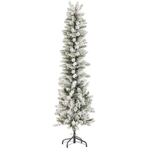 Árbol de Navidad Artificial Delgado Preiluminado de 2.3 m (7.5 pies) con Efecto de Nieve y 350 Luces Incandescentes - Product Image 1