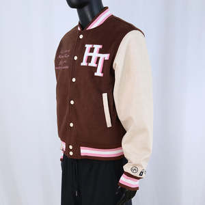 Chaqueta Varsity de Invierno para Hombre, Estilo Urbano Deportivo, Bordado Chenille, Parches Modernos, Lana, Estilo Cool, Superventas - Product Image 3