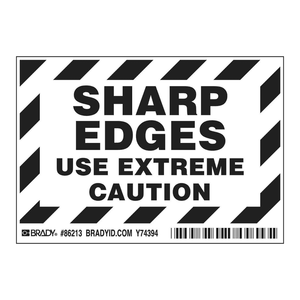 Étiquettes de sécurité adhésives imperméables durables Brady pour les zones de travail industrielles - Product Image 3
