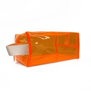 กระเป๋าเดินทาง PVC สีส้มใสพร้อมโลโก้ขนาดใหญ่ปรับแต่งได้ - Product Image 1