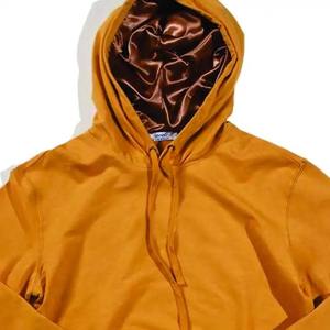 Sweat-shirt à capuche pour homme, couleur moutarde, coupe classique, décontracté, en tricot polaire, pour l'automne, avec doublure intérieure à capuche - Product Image 4