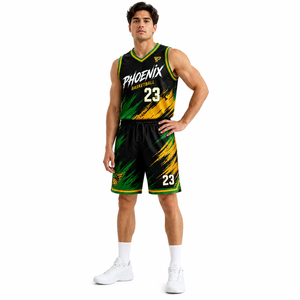 Nouvelle conception, kit d'uniformes de basketball personnalisés OEM, ensemble de maillots et de shorts de sport sublimés pour les clubs, les écoles et les équipes professionnelles - Product Image 3