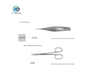 Ensemble d'instruments de micro-chirurgie du glaucome et de chirurgie oculaire fonctionnelle, acier durable de haute qualité, manuel, KAHLU ORTHOPEDIC - Product Image 2