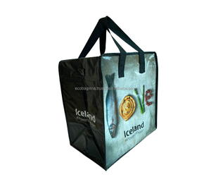 Bolsa de mano refrigeradora de alimentos aislada con logotipo personalizado de alta calidad Bolsa de compras reutilizable tejida de PP no tejida hecha en Vietnam - Product Image 5