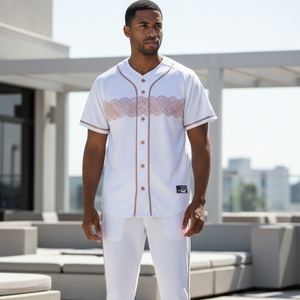 OEM <b>Custom</b> Design Mens Baseball <b>Uniform</b> Set Breathable Stripe Sublimation Jersey Pants High Quality Training Wear - Product Image 5