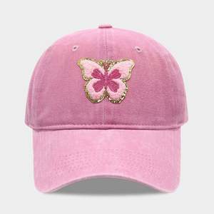 Casquette de baseball tendance pour femme avec patch papillon, style rétro mignon, idéale pour les voyages et les activités sportives en extérieur – Collection été 2025 - Product Image 4