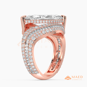 Marquise Halo Ring for Women Rose Gold Engagement Anniversary Jewelry Elegant Daily Wear Style - Product Image 6