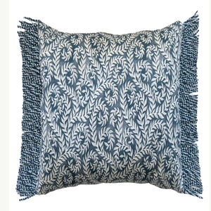 Bullion Fringe Blue Vine <b>Cushion</b> <b>Cover</b> 40x60cm - Product Image 1