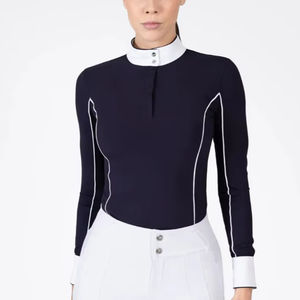 เสื้อเชิ้ตสำหรับนักขี่ม้าหญิง คุณภาพสูง เนื้อผ้านุ่มสบาย ออกแบบมาเพื่อความยืดหยุ่นและความสง่างามในการขี่ม้า เสื้อเชิ้ตสำหรับนักขี่ม้าหญิง - Product Image 1