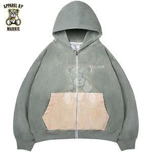 Sudadera de Algodón Pesado con Lavado Ácido para Hombre, Venta al por Mayor, Alta Calidad, OEM, Marca Privada, Cuello Redondo, Ropa Urbana - Product Image 1