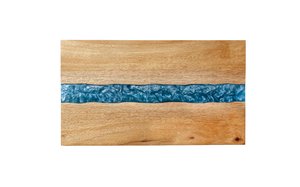 Juego de tablas de cortar de bambú artesanales con mango de resina floral, tabla decorativa para cortar, tabla para servir en la cocina, utensilios de cocina - Product Image 6