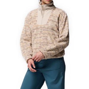 Veste polaire tendance pour femme, unie, à demi-zip, en polyester recyclé doux, ODM, décontractée, pour l'extérieur, avec poches zippées, pour le quotidien - Product Image 4