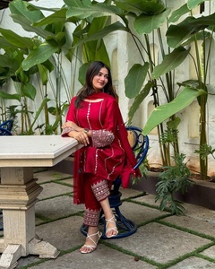 Nouvelle collection, tissu en faux georgette lourd, broderie, manches longues, robe salwar kameez pour femmes, vêtements décontractés, vêtements de mariage pour adultes - Product Image 2