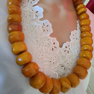 Custom Luxury Handcrafted best quality high polished beautiful Angle Resin Hand Made fashion resin <b>beads</b> <b>necklace</b> for women - Product Image 3