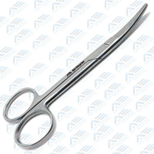 กรรไกรสแตนเลสเม็ทเซนเบมแบบโค้ง6นิ้วเครื่องมือผ่าตัดสัตวแพทย์ - Product Image 5