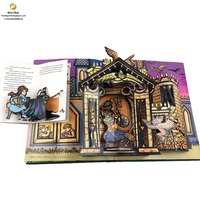 Impression personnalisée de livres 3D pop-up pour enfants, livre d'histoires interactif à couverture rigide avec design animalier