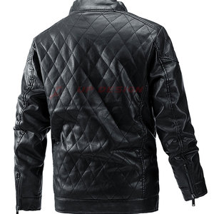 Custom Made Stand Solid Color Breathable Men <b>Winter</b> <b>Leather</b> <b>Jacket</b> Streetwear High Quality Eco-Friendly Hot Sale Reasonable - Product Image 2