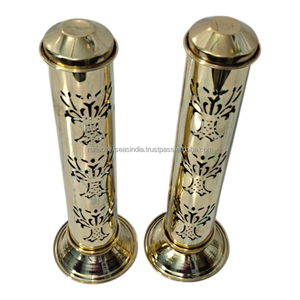 Torre de Incienso de Latón con Diseño de Árbol Tallado, Ecológica, Duradera, Hecha a Mano, para Aromaterapia, Meditación, Decoración del Hogar, Soporte para Quemador de Templo - Product Image 2