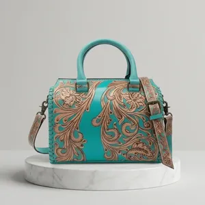 Sac à main de luxe en cuir pour femme, style vintage, motif losanges, grande capacité, avec double anse chaîne - Product Image 1