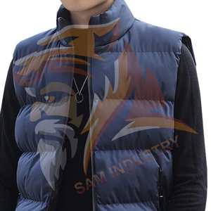 Veste matelassée légère avec logo personnalisé, veste d'hiver imperméable sans manches, gilet chaud en duvet - Product Image 6