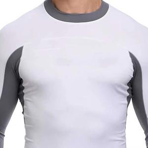 Camiseta de Manga Larga para Hombre, Protección UV, Color Blanco y Gris, Secado Rápido, Spandex y Poliéster, Talla Adulto - Product Image 5