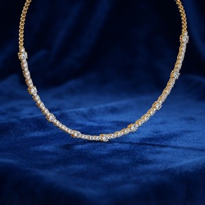 Collar Solitario Aniva Fine Jewelry con Diamante Cultivado en Laboratorio, Color E, VS1, Chapado en Oro de 14k, Certificado IGI, Hecho en Gujarat - Product Image 1