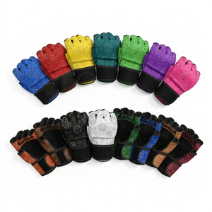 Gants de sparring MMA professionnels sans doigts pour l'entraînement de grappling, la boxe, le kickboxing, en cuir, à séchage rapide, avec fermeture à lacets - Product Image 1