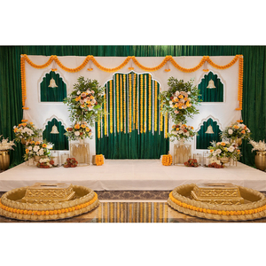 Haldi Theme Fiberglass Golden Urli Tub <b>Stool</b> Set Durable <b>Vintage</b> Modern Traditional Wedding Event Wholesale Export Quality - Product Image 1