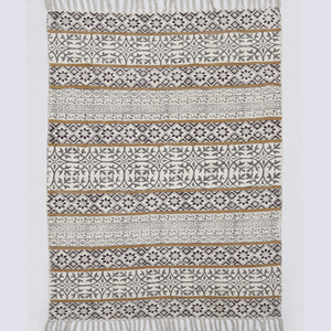 Alfombra Artesanal Bohemia de Algodón NYKO MART, Diseño Geométrico Hecho a Mano, Ecológica, Antideslizante, para Interiores del Hogar - Product Image 6