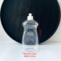 Líquido Lavavajillas Unalilia, Botellas Planas de Plástico PET con Tapa de Presión, Color Personalizado, Etiqueta Personalizada, Impresión Serigráfica