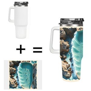 40oz Stainless Steel Tumbler With Straw <b>Large</b> Capacity Travel Mug For Outdoor Use - Product Image 1