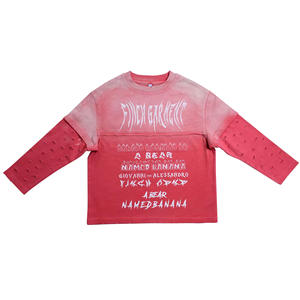 Ropa de calle personalizada 100% algodón lavado ácido Puff estampado en relieve gráfico Vintage camisetas de gran tamaño para hombres - Product Image 1