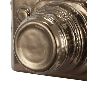 Metal <b>Camera</b> Figurine Zinc Alloy Electroplated Antique Casting Art Collectible Rectangle Shape Decor - Product Image 4