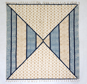 Tapis NYKO MART en coton tissé à la main à motif géométrique bohème, écologique et lavable, pour chambre et salon - Product Image 4