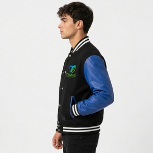 High Quality Men's Fashionable <b>Canvas</b> High Street Varsity <b>Jacket</b> OEM Customized Full Sleeves College Best Design Varsity <b>Jacket</b> - Product Image 6