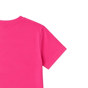 เสื้อยืดคอกลมผ้าฝ้ายปักลายดอกไม้สีชมพูสดใสสำหรับผู้หญิง แขนสั้น สไตล์ลำลอง รับผลิตตามสั่ง (OEM) คุณภาพพรีเมียม แฟชั่นฤดูร้อน - Product Image 6