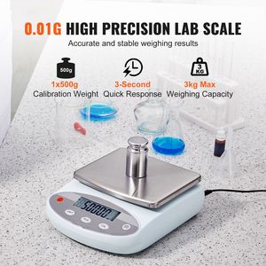Bilancia Elettronica da Laboratorio ad Alta Precisione 3000g x 0.01g |   Conversione di 13 unità |   Attrezzature per Laboratori Scientifici - Product Image 2