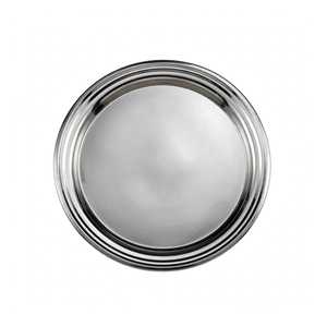 Plat à gâteau rond en acier inoxydable, résistant au four, avec finition miroir, pour servir les desserts et décorer les pâtisseries - Product Image 3