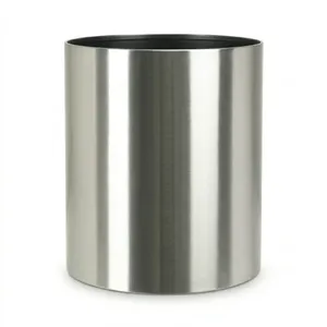 Wholesale Cylinder Metal <b>Planter</b> Stainless Steel Heavy Duty <b>Large</b> Indoor Outdoor Use with Rustproof Finish & Floor Protection - Product Image 3