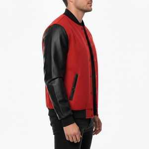 Custom Logo Bomber Jacket <b>Button</b> up Wool Fleece Bomber Jacket Men Winter Coat Embroidery Print Letterman Jacket Custom - Product Image 5
