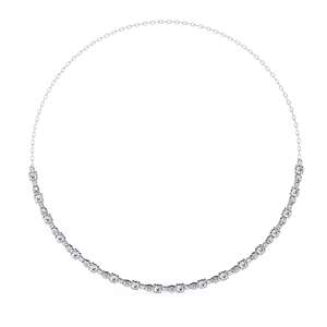 Collar de Diamantes Sintéticos Cultivados en Laboratorio en Oro Rosa, Corte Brillante Redondo, Certificado IGI, Regalo de Compromiso Vintage, Joyería de Boda para Mujer - Product Image 2